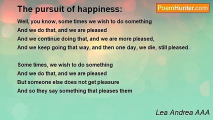 Lea Andrea AAA - The pursuit of happiness: