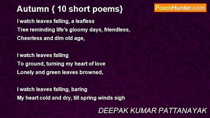 DEEPAK KUMAR PATTANAYAK - Autumn { 10 short poems}