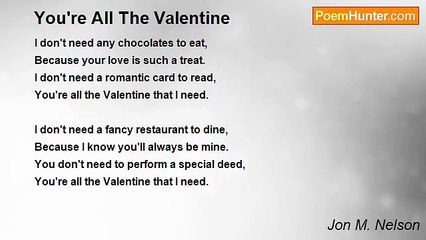 Jon M. Nelson - You're All The Valentine