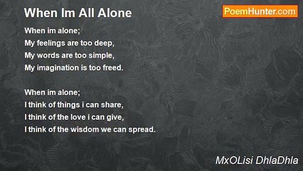 MxOLisi DhlaDhla - When Im All Alone