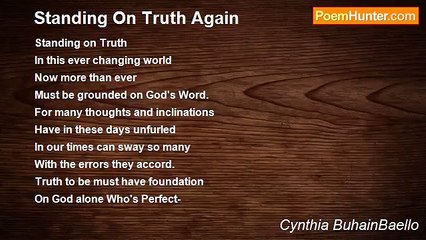 Cynthia BuhainBaello - Standing On Truth Again