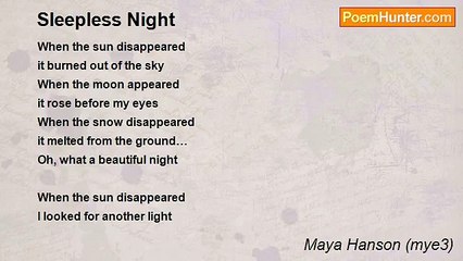 Maya Hanson (mye3) - Sleepless Night