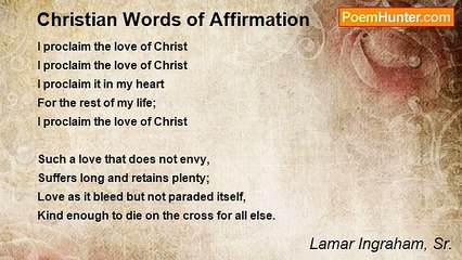 Lamar Ingraham, Sr. - Christian Words of Affirmation