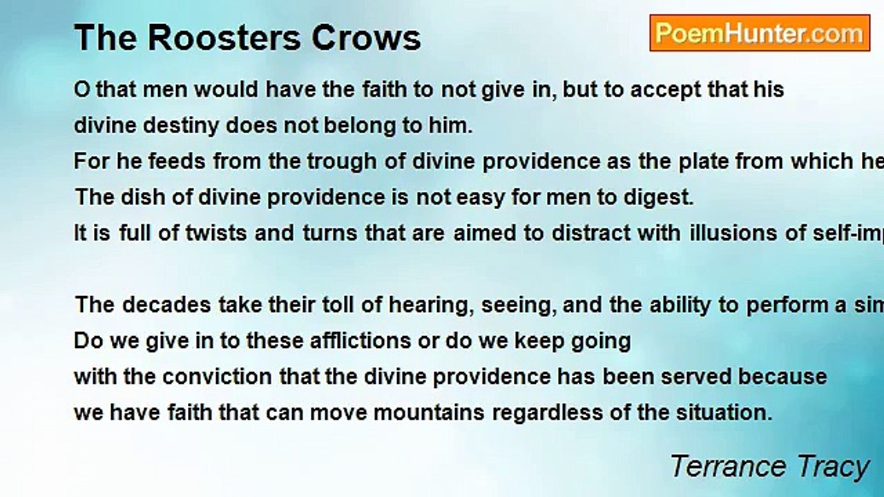 Terrance Tracy - The Roosters Crows