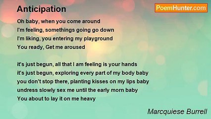 Marcquiese Burrell - Anticipation