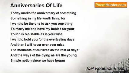 Joel Roderick Bisson - Anniversaries Of Life