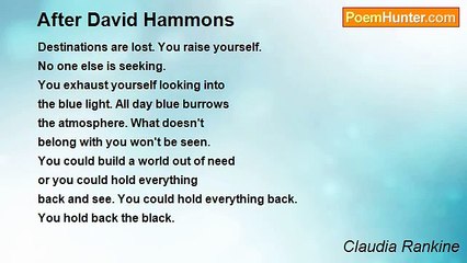 Claudia Rankine - After David Hammons