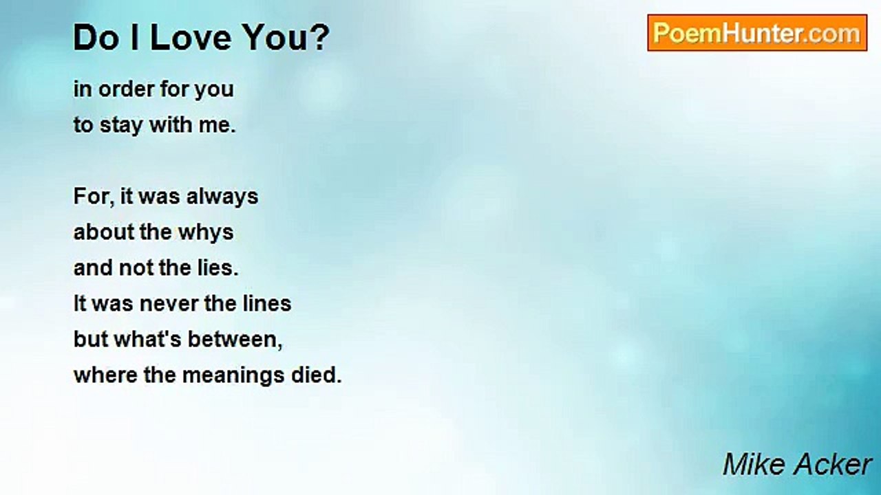 Mike Acker - Do I Love You?