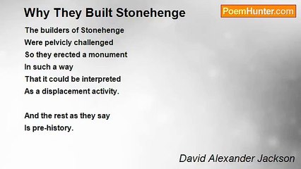 David Alexander Jackson - Why They Built Stonehenge