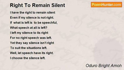 Oduro Bright Amoh - Right To Remain Silent