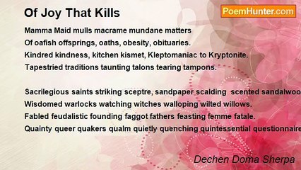 Dechen Doma Sherpa - Of Joy That Kills