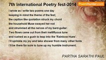 PARTHA SARATHI PAUL - 7th International Poetry fest-2014 and the anthology Rainbow Hues