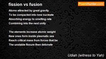 Udiah (witness to Yah) - fission vs fusion