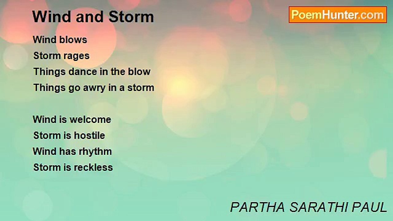 PARTHA SARATHI PAUL - Wind and Storm