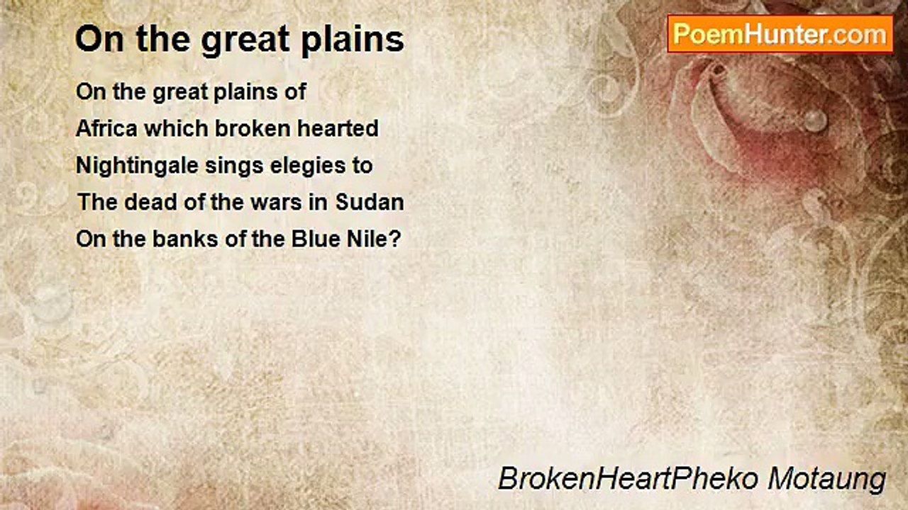 BrokenHeartPheko Motaung - On the great plains