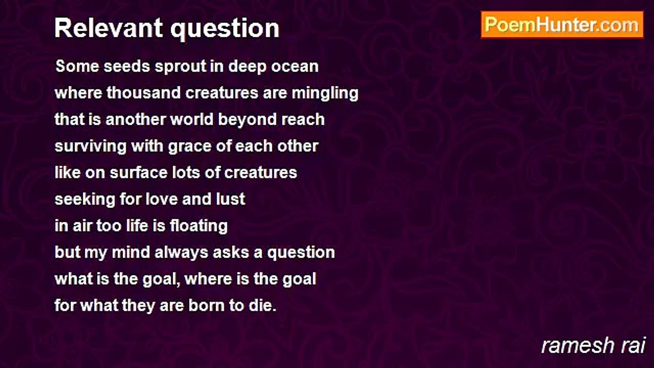 ramesh rai - Relevant question