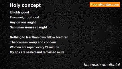 hasmukh amathalal - Holy concept