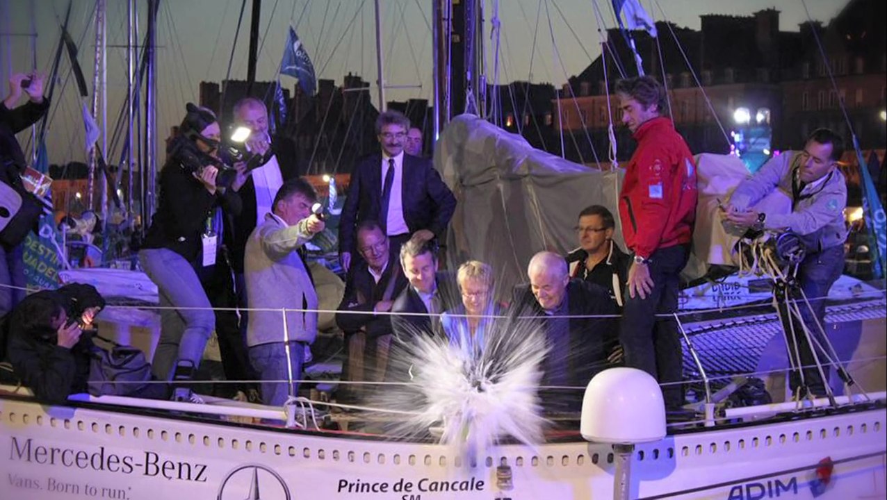 Baptême du Trimaran Rennes Métropole Saint Malo Agglomération