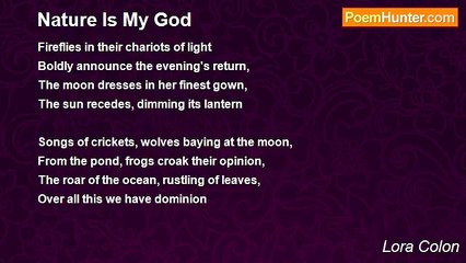 Lora Colon - Nature Is My God