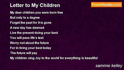 sammie kelley - Letter to My Children