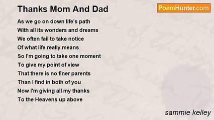 sammie kelley - Thanks Mom And Dad