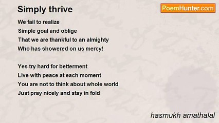 hasmukh amathalal - Simply thrive