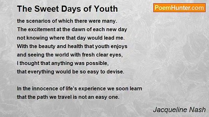 Jacqueline Nash - The Sweet Days of Youth