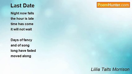 Liilia Talts Morrison - Last Date