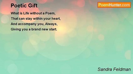 Sandra Feldman - Poetic Gift