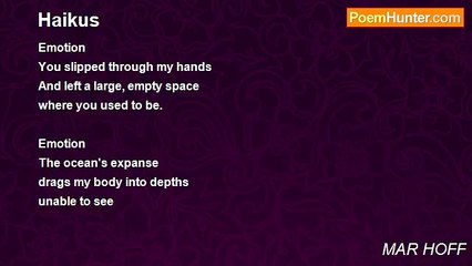 MAR HOFF - Haikus