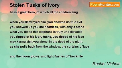 Rachel Nichols - Stolen Tusks of Ivory