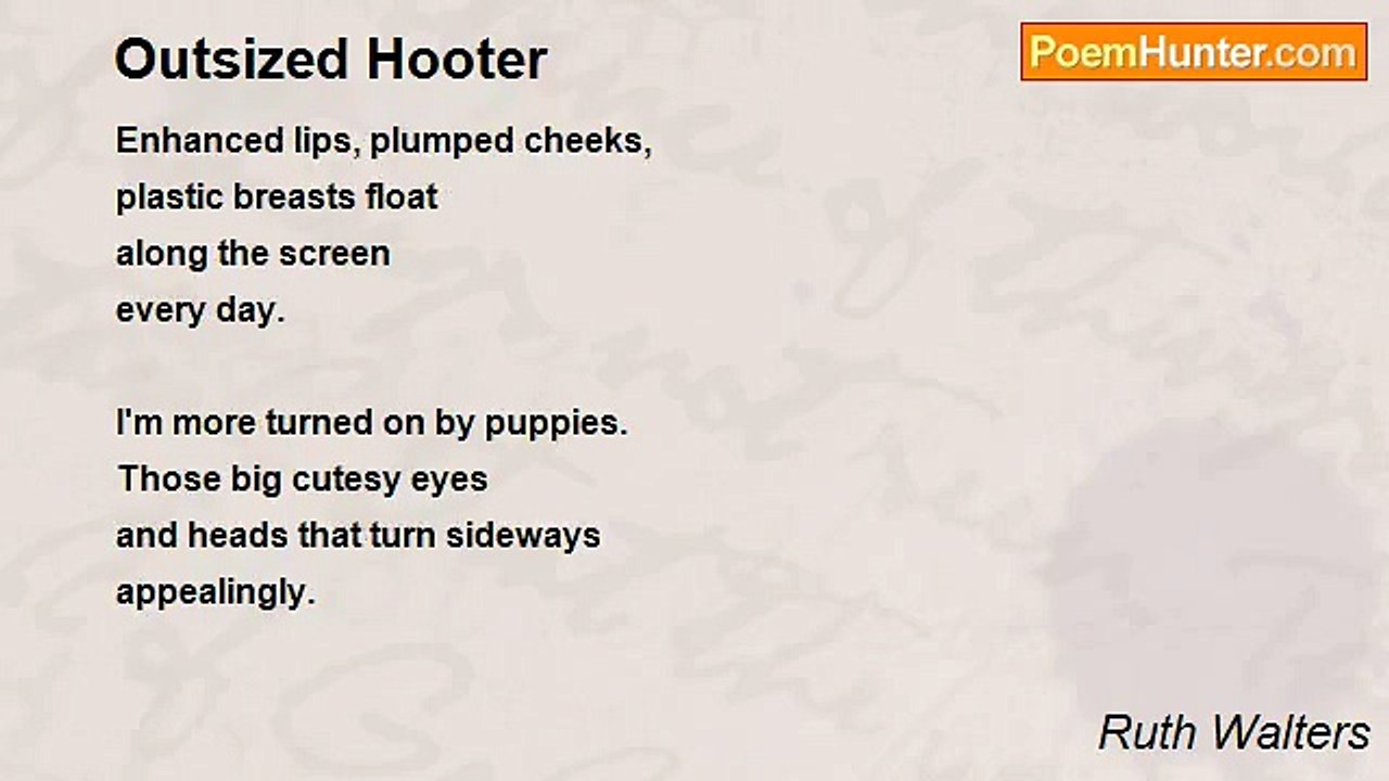 Ruth Walters - Outsized Hooter