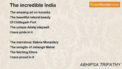 ABHIPSA TRIPATHY - The incredible India