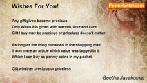 Geetha Jayakumar - Wishes For You!