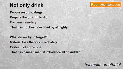 hasmukh amathalal - Not only drink