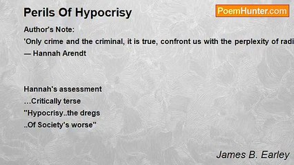James B. Earley - Perils Of Hypocrisy
