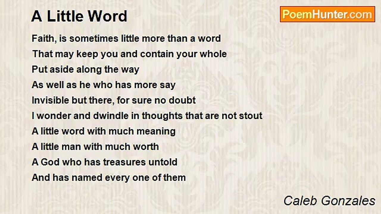 Caleb Gonzales - A Little Word