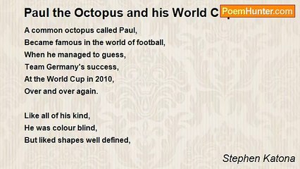 Stephen Katona - Paul the Octopus and his World Cup Success