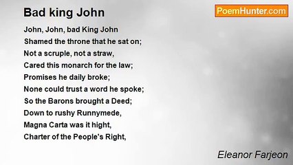 Eleanor Farjeon - Bad king John