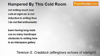 Terence G. Craddock (afterglows echoes of starlight) - Hampered By This Cold Room