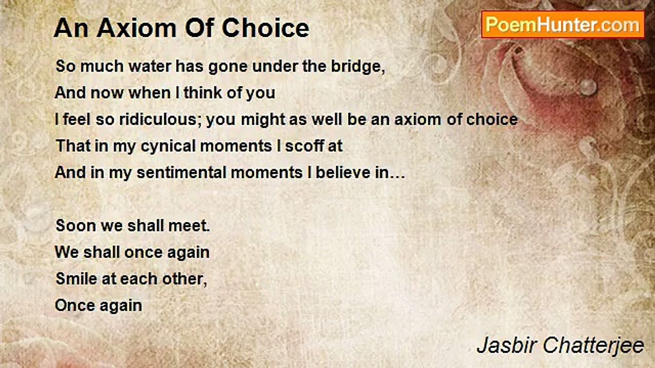 Jasbir Chatterjee - An Axiom Of Choice