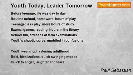Paul Sebastian - Youth Today, Leader Tomorrow