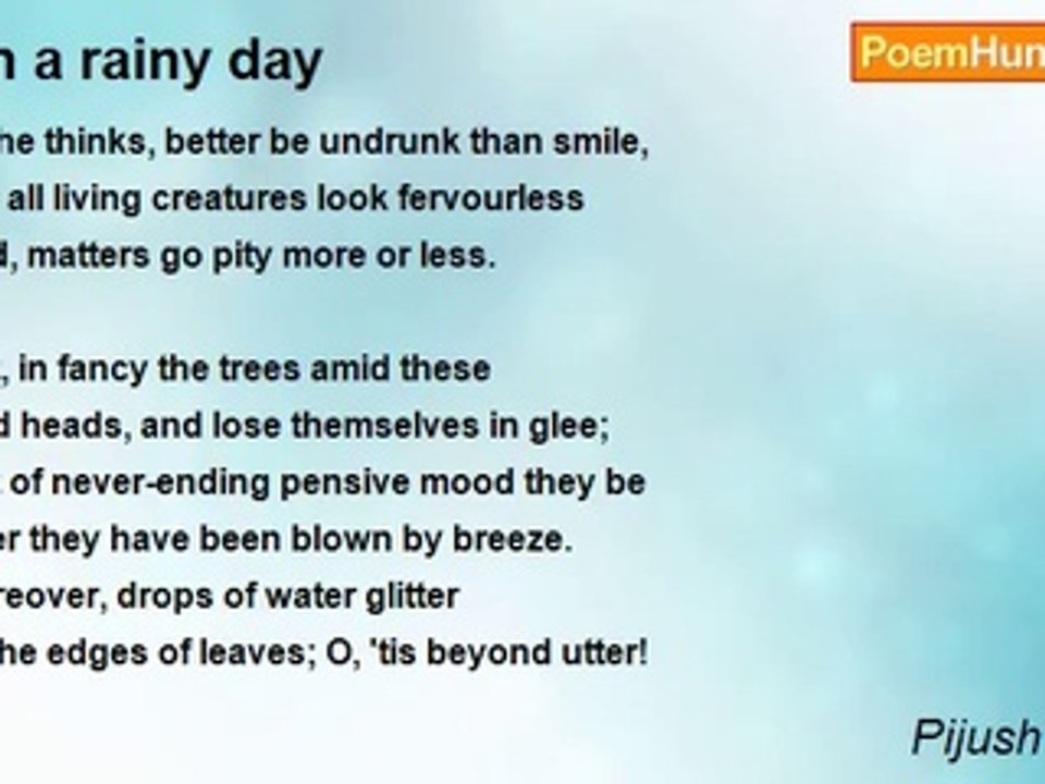 Pijush Biswas - On a rainy day