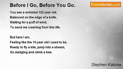 Stephen Katona - Before I Go, Before You Go.