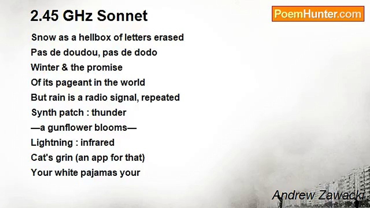 Andrew Zawacki - 2.45 GHz Sonnet