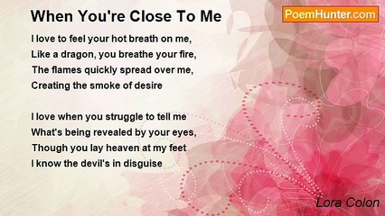 Lora Colon - When You're Close To Me