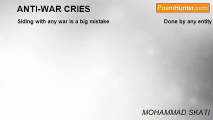 MOHAMMAD SKATI - ANTI-WAR CRIES