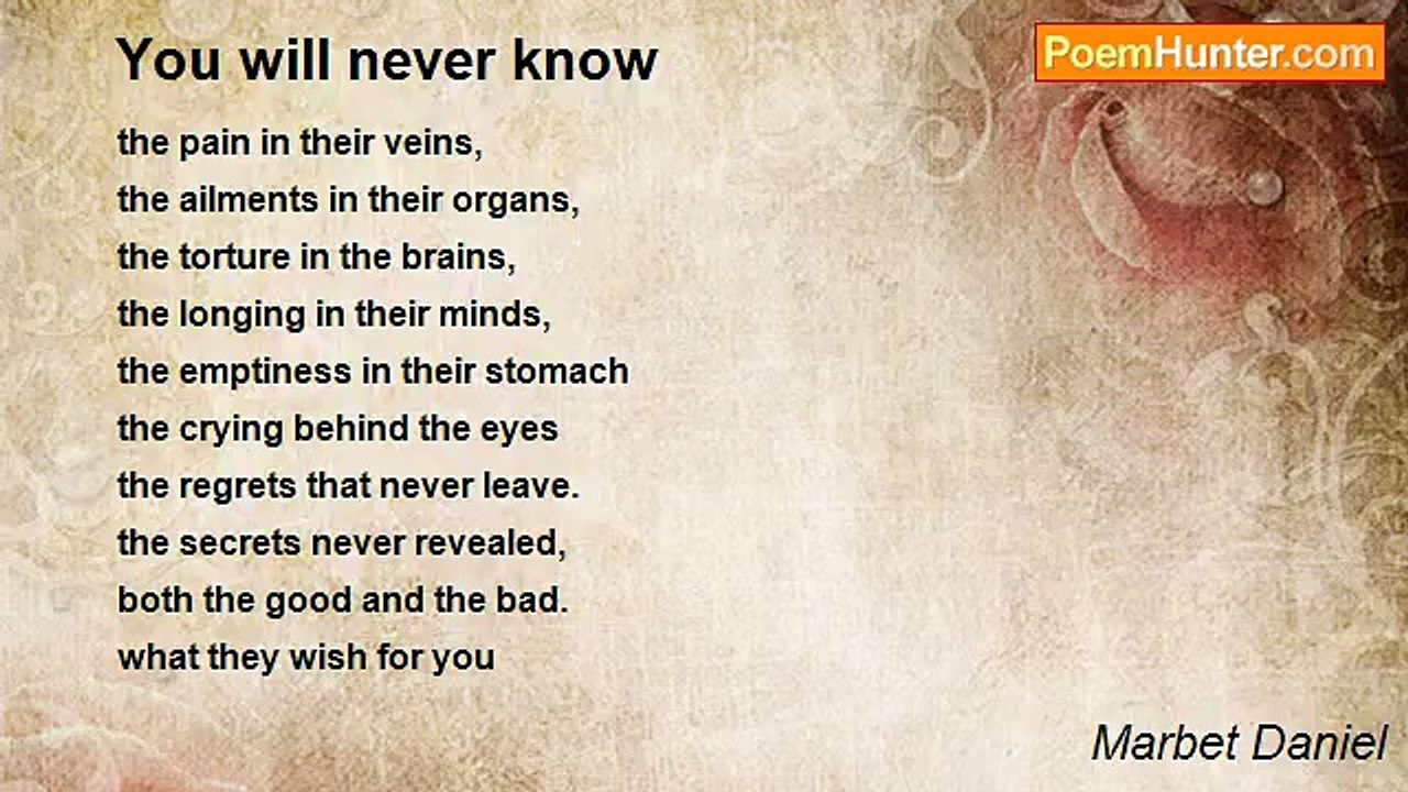 Marbet Daniel - You will never know