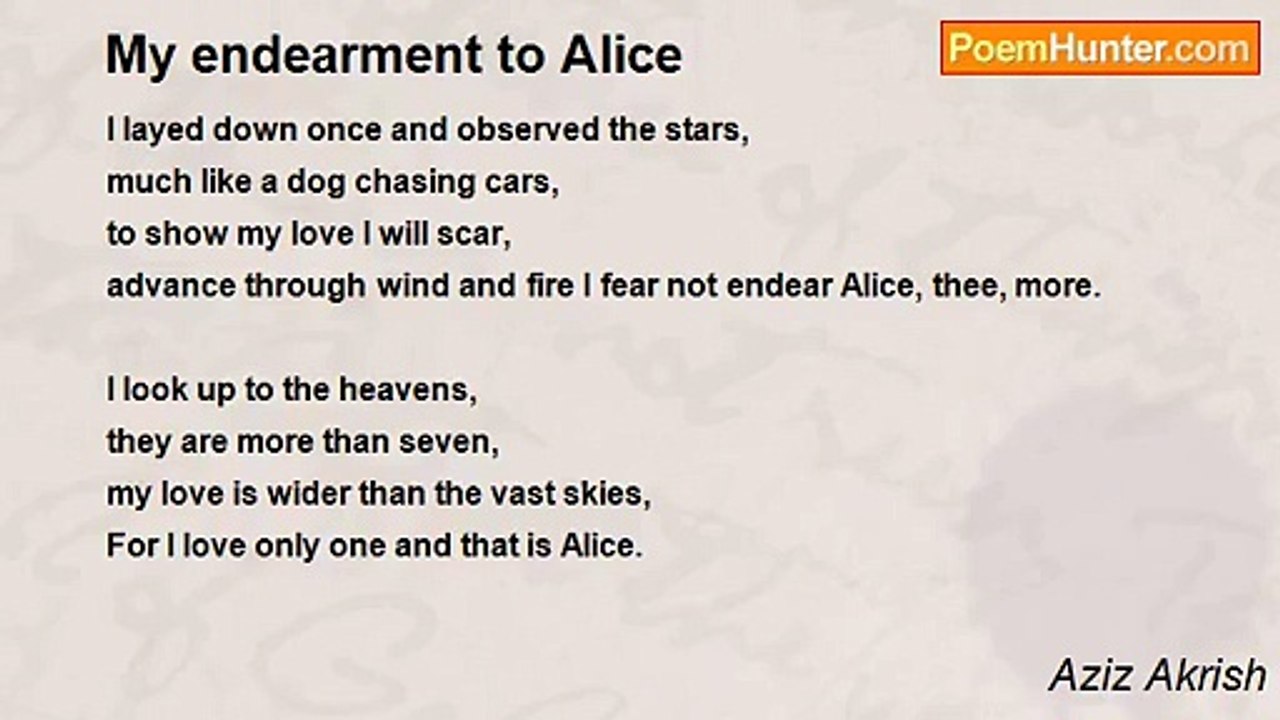 Aziz Akrish - My endearment to Alice