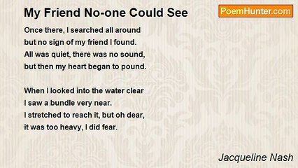 Jacqueline Nash - My Friend No-one Could See